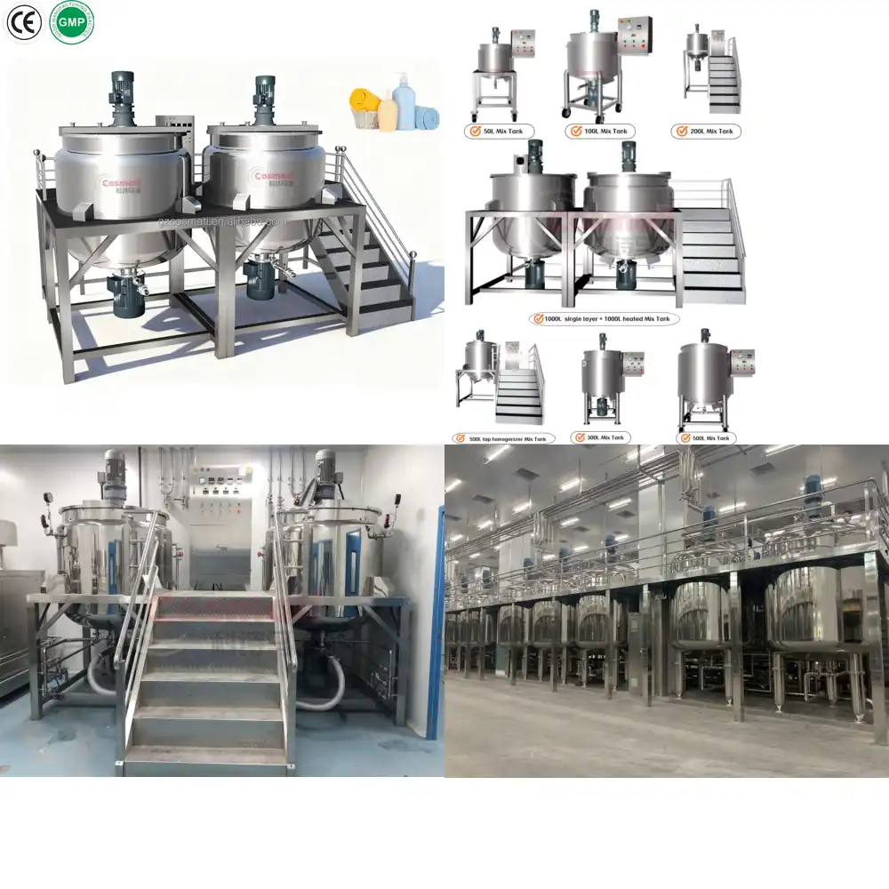 Soap Making Vessels - Zbiornik mieszający z homogenizatorem 500L 2500L